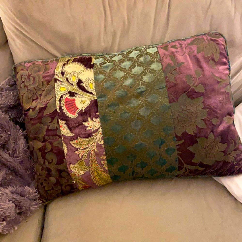 Double sided throw pillow